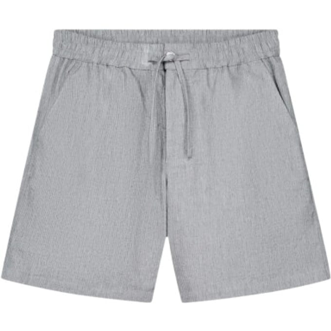 Olaf Seersucker Shorts Shorts Grijs M250403