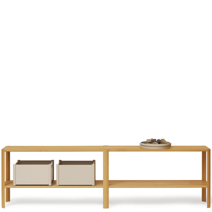 Form&Refine Leaf Rek 2x2 - geolied eikenhout