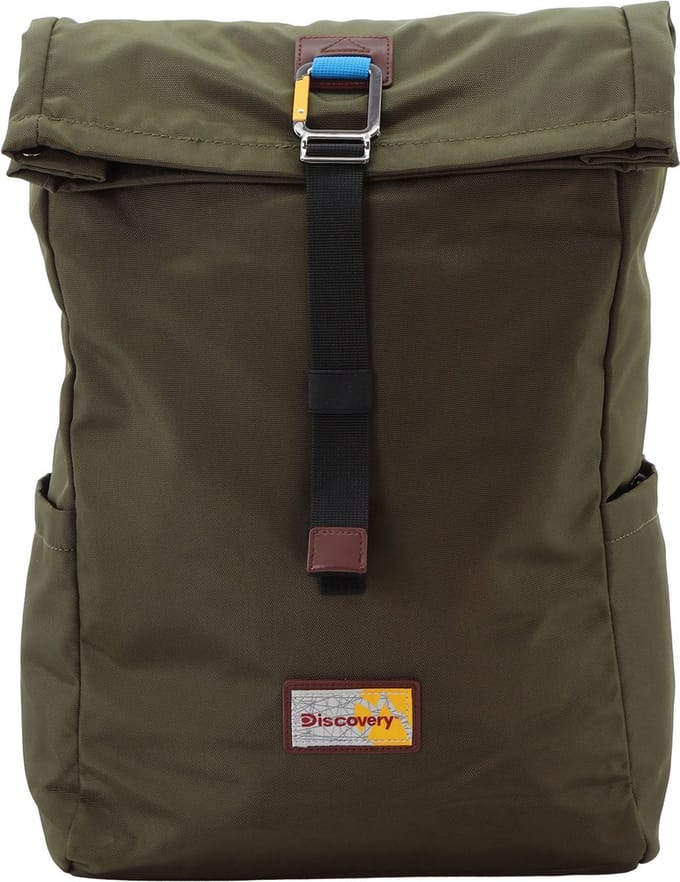 Discovery Laptop Rugzak | Roll top Rugtas - 15 inch - Icon - D00722 - Khaki - Khaki