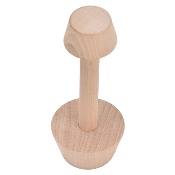 Eiertaartvorm Houten Dubbelzijdige Mini Taartmaker voor DIY Eiertaarten Muffins Pecannotentaarten Cheesecakes L beige