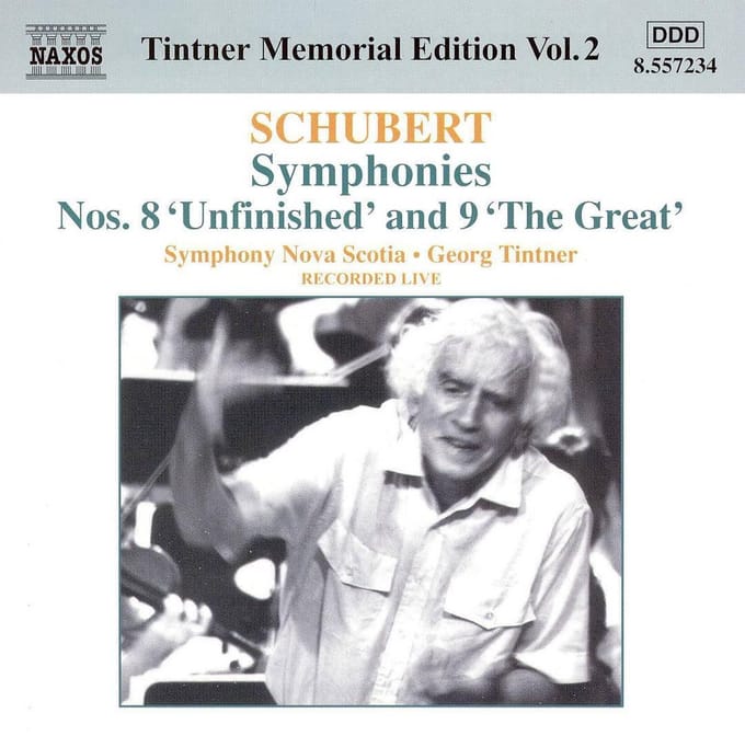 Symphony Nova Scotia, Georg Tintner - Schubert: Symphonies Nos. 8 'Unfinished' And 9 'The Great' (CD)