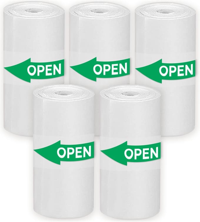 Renos® 5 Rollen Sticker Pocket Printer Papier - Voor Mini Printer - Thermisch Papier Mini Printer - Printbaar Stickerpapier