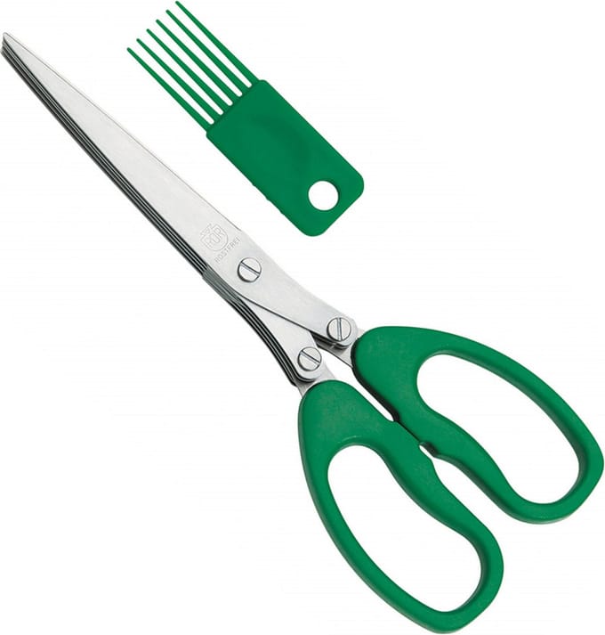 RÖR Solingen Kruidenschaar met 5 Messen – Kunststof Heft – 19 cm – RVS