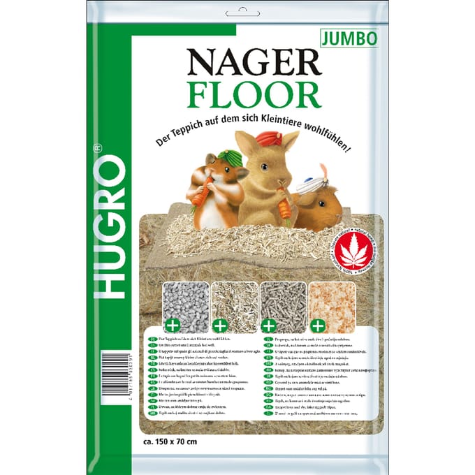 70x150cm Hugro Hennep-Mat voor Knaagdieren