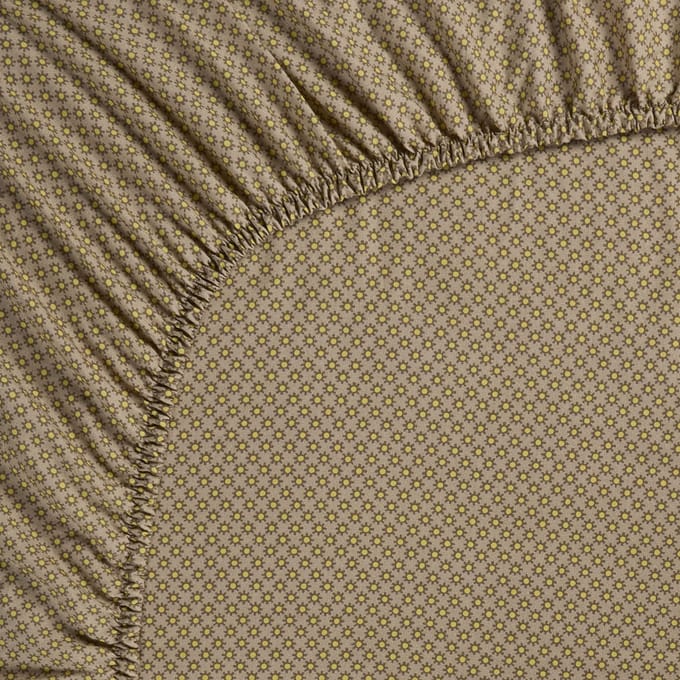 Pip Studio katoen - Hoeslaken - 100 x 200 cm - Geel kaki