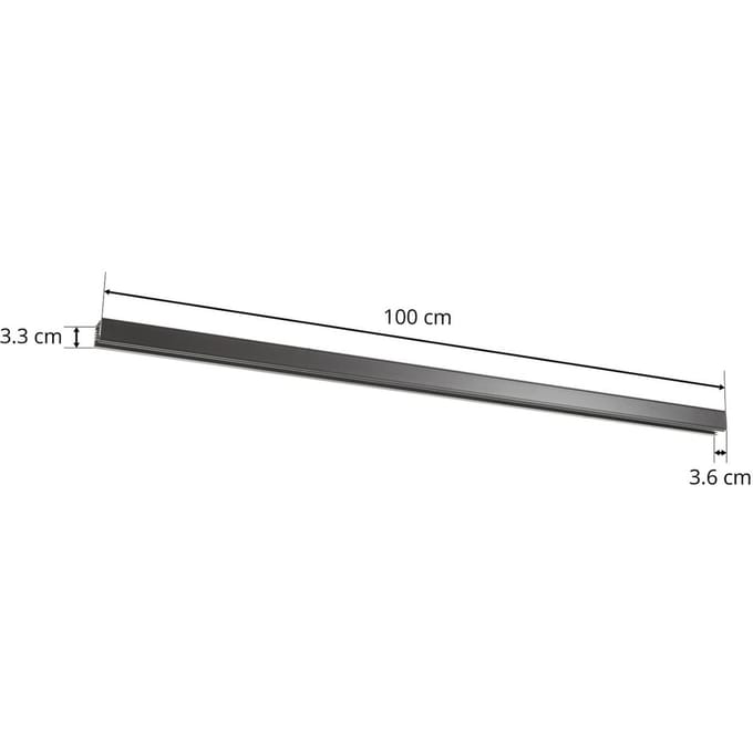 Ivela LKM Quadro 3-fasenrail, 1 meter zwart