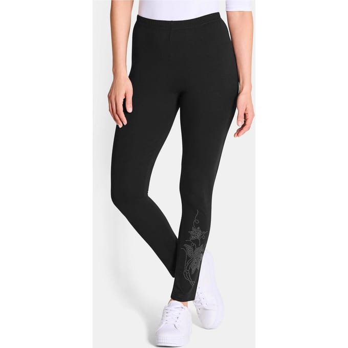 Legging in een set van 2 - zwart - Gr. 20 van Goldner Fashion