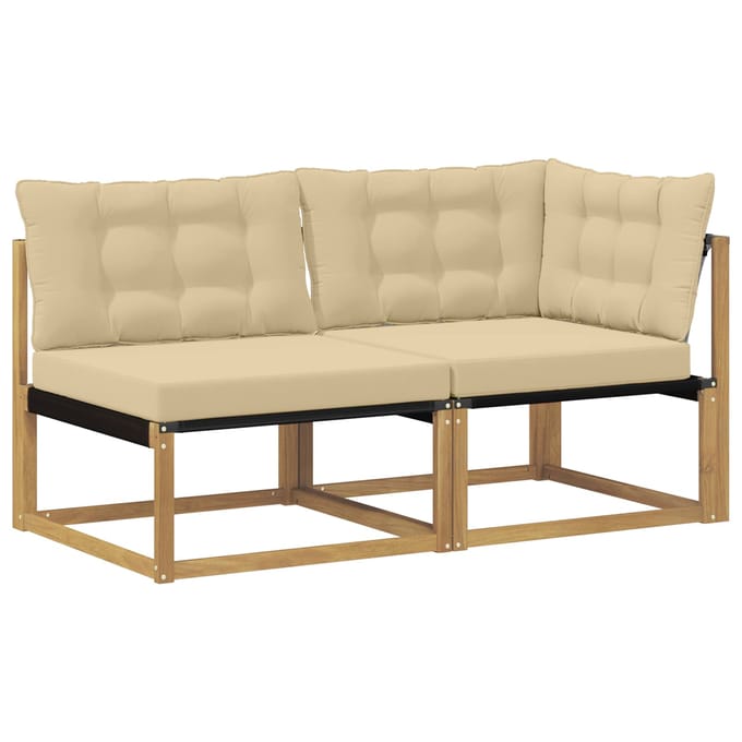 vidaXL - Buiten - bank - set - Massief - Acacia - Hout - Wit