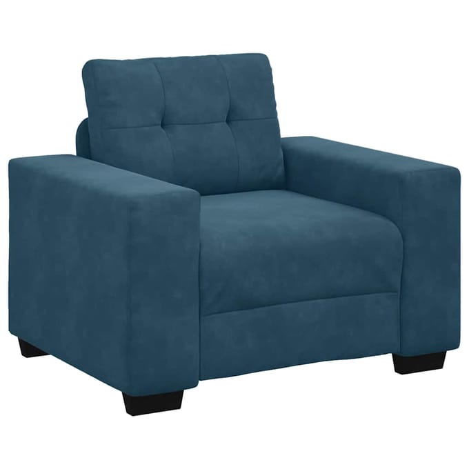 vidaXL - Sofastoel - Blauw - 100x78x80 - cm - Fluweel