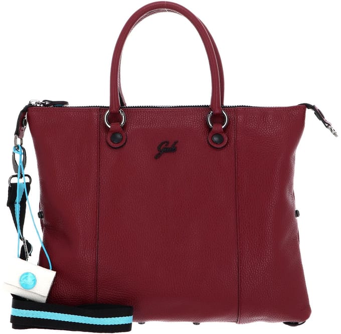 Gabs Leren Schoudertas G3 Plus TG Bull Black Shoulder Bag Lambrusco Wijnrood