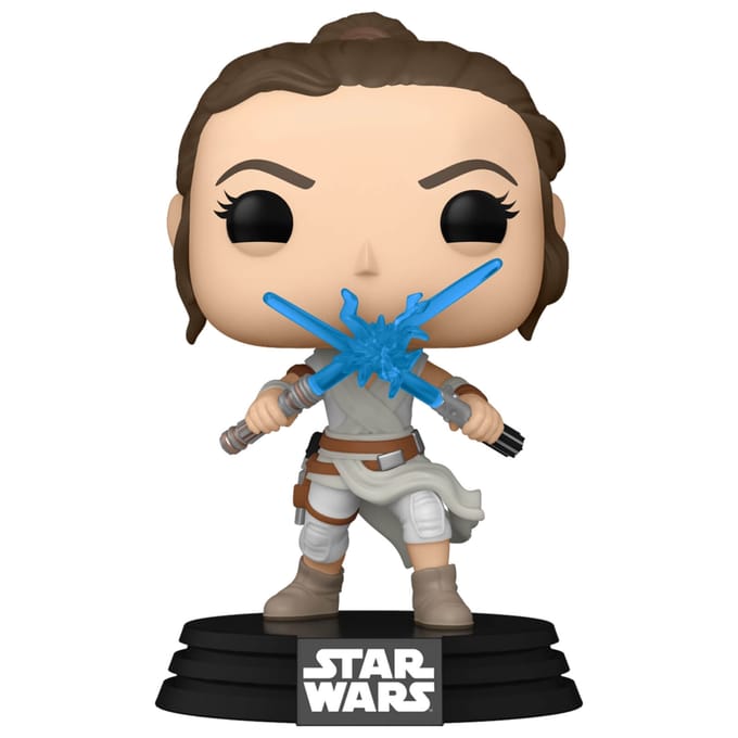 Star Wars Episode IX Rey POP! Vinyl Figure met 2 Lichtzwaarden - 9 cm