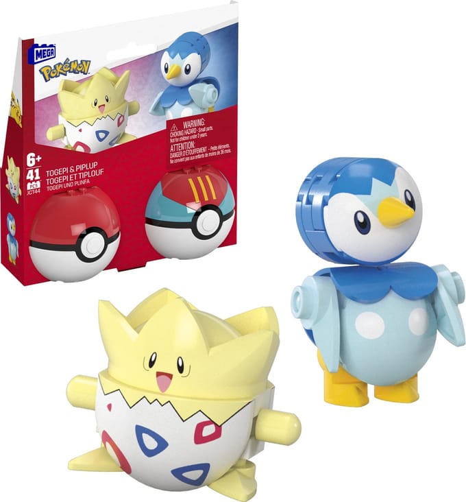 Pokemon Pokebal Piplup & Togepi 2-pack Bekende knuffels
