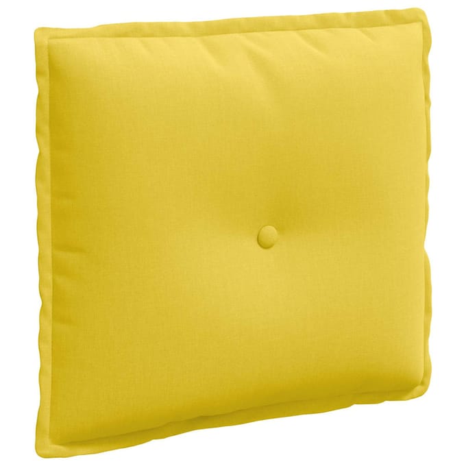 vidaXL - Rugkussen - Licht - Geel - 50 - x - 19 - x - 45 - cm - Stof