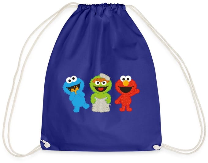 Sesamstraat Baby Koekiemonster Oscar & Elmo Gymtas