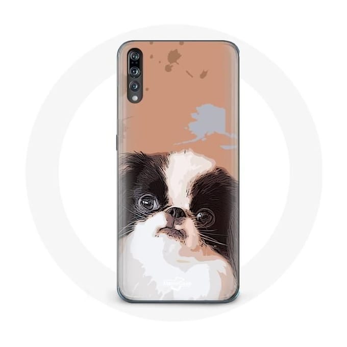 Case voor Huawei P20 Japanse spaniël Zwart-wit hondenras