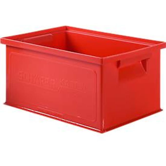 Stapelbak 14/6-3 - polypropeen - met handgreep - L 310 x B  210 x H 145mm - 7L - rood