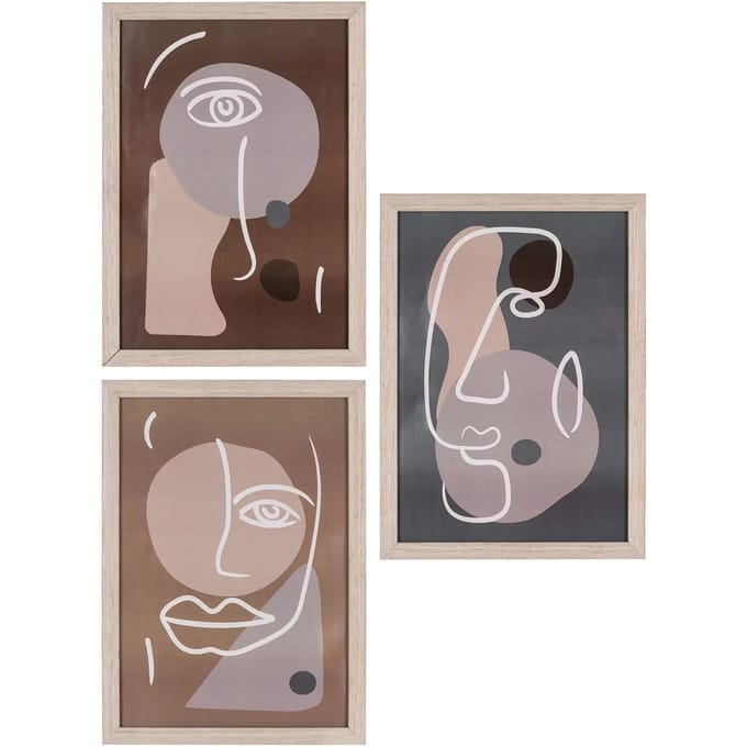 Madison Natural Frameset - Set van 3 - House Nordic - Fotokaders - Bruin - MDF; Glas