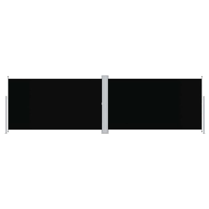 vidaXL - Windscherm - uittrekbaar - 180x600 - cm - zwart