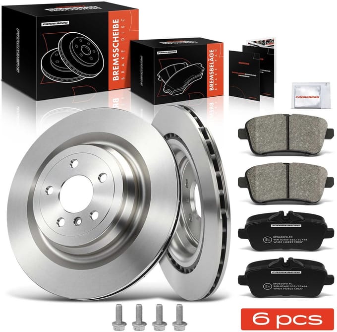 Frankberg 2x Remmen + 4x Remblokken Achteras voor Mercedes-Benz