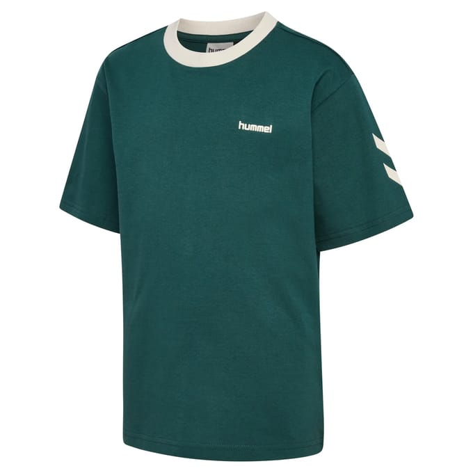 Kinderen T-shirt met brede zigzagpatroon Hummel