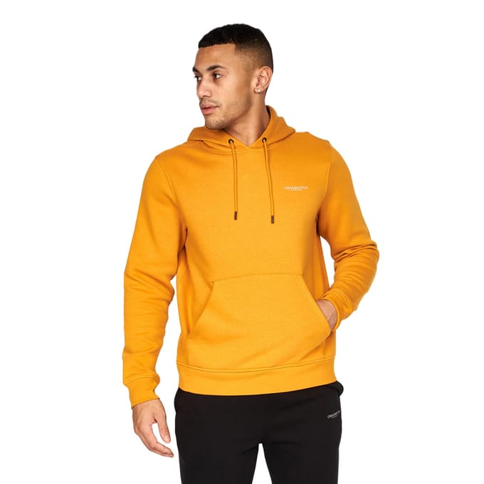Crosshatch Heren Traymax Overhead Hoodie (Set van 2) (Marine/Mustard)