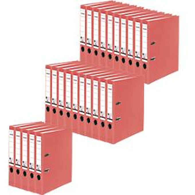 FALKEN Recycolor vijl, DIN A4, rugdikte 50 mm, 25 stuks, rood