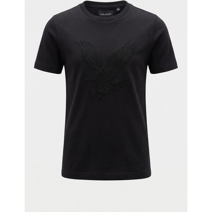 Lyle & Scott Towelling Eagle T-shirt Jet Black Size: 5/6 | T-shirts Outlet | kids | Zwart