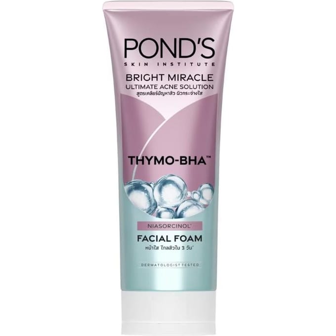 Pond'S Bright Miracle Ultimate Acne Solution THYMO-BHA Gezichtsschuim 90 g. 90 g. gray