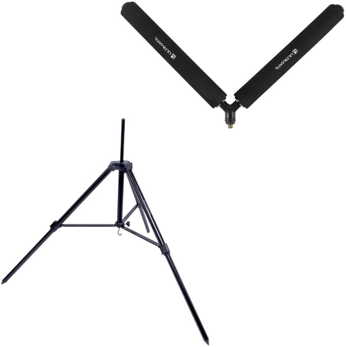Ultimate Adjustable Tripod With EVA V-Roller Rest 9'' - Hengelsteun