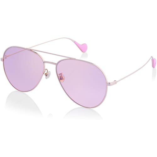 Moncler ML0110-K 28U glanzend rosÃ©goud bruin roze gradiÃ«nt zonnebril