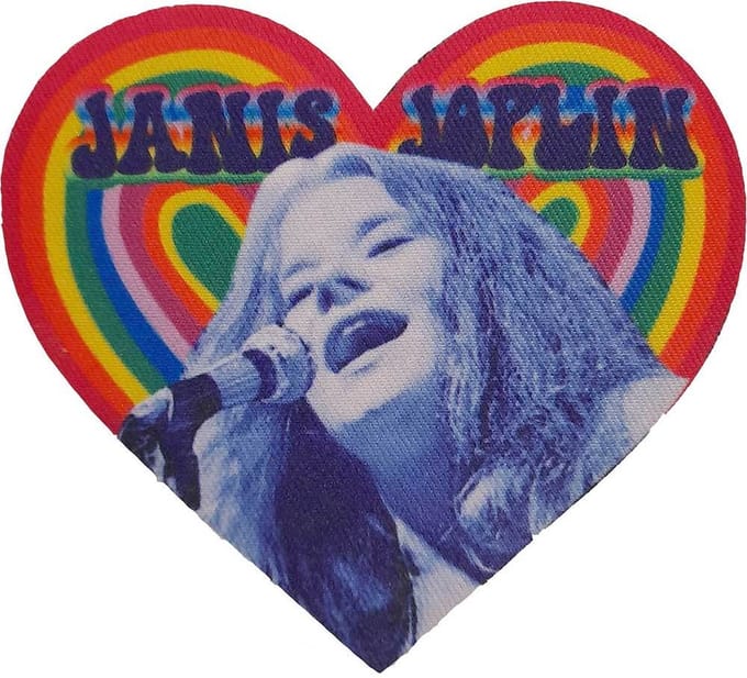 Janis Joplin - Heart Patch - Multicolours