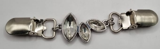 Frutsels by Es - vestclip - vestsluiting - zilverkleurig - kristal