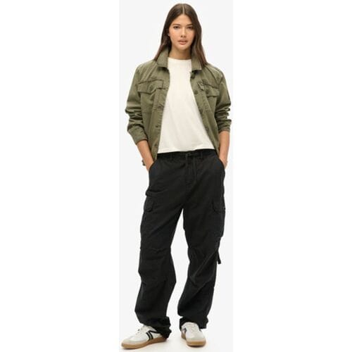 Superdry Para Cargobroek met Lage Taille Zwart Grootte: 28/32