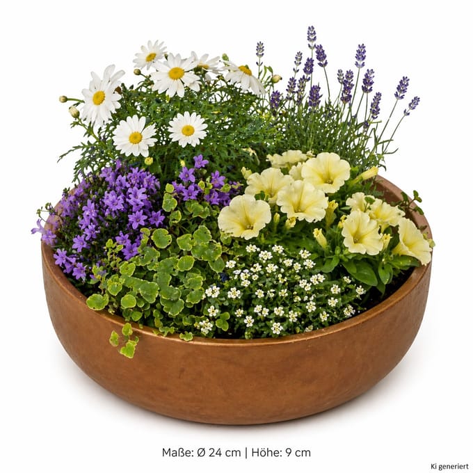 Ethan plantenbak maat: S brons Ø 24 cm - P3038-S1-35