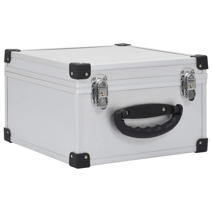 vidaXL - Cd-koffer - voor - 40 - cd's - aluminium - ABS - zilverkleurig