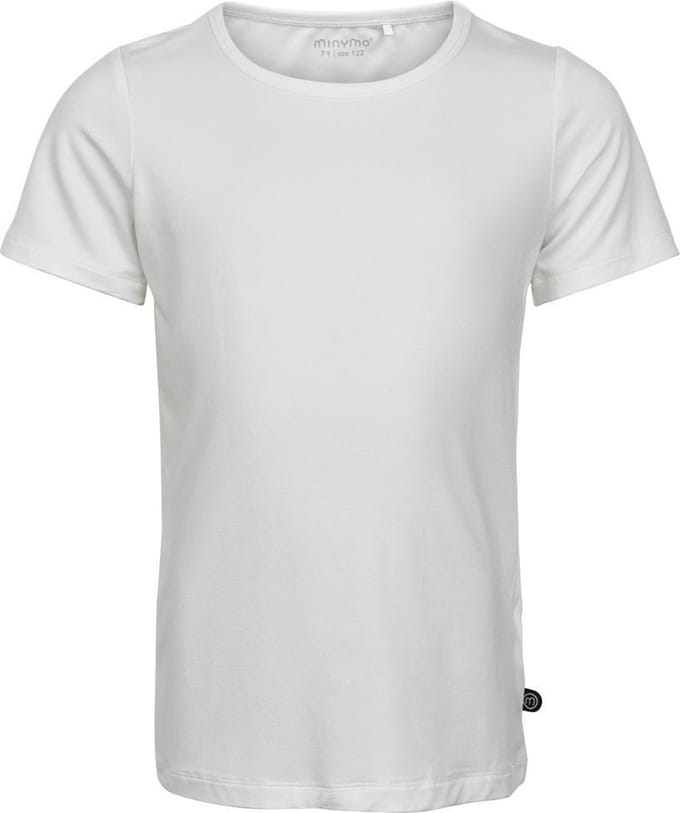 Minymo T-shirt Bamboo Meisjes Viscose Wit Maat 86