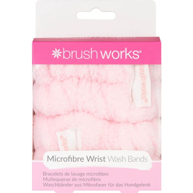 brushworks Microfibre Wrist Wash Bands - 2 Pack