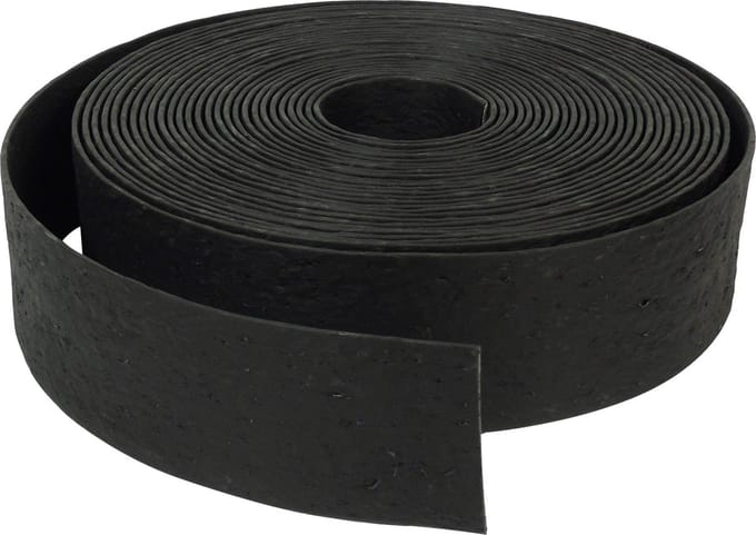 Nature - Borderrand op rol - 12cm x 24m - 5mm dik - zwart - perkrand met textuur