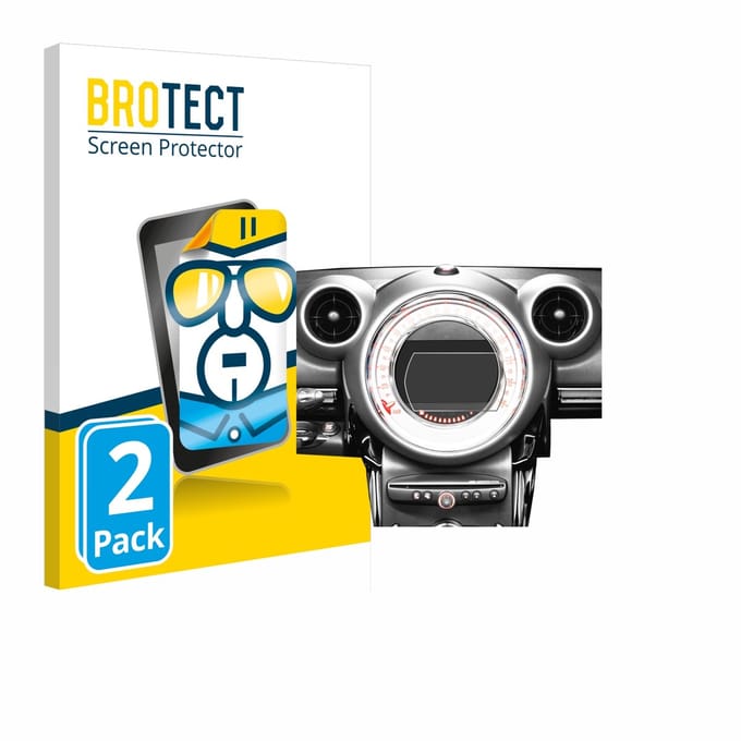 BROTECT - Screenprotector voor Mini Countryman R60 2010-2016 Infotainment System - Folie Beschermfolie transparant 2 Stuks