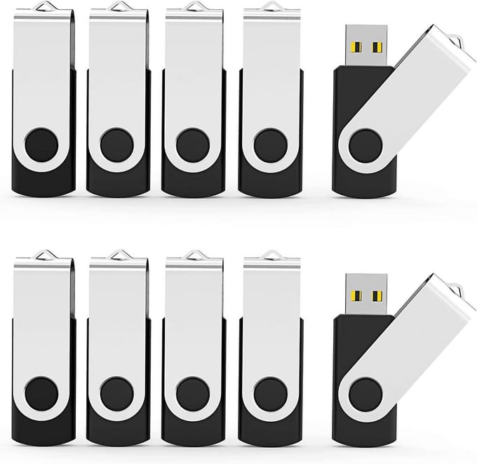 Set van 20 USB 2.0 Geheugensticks 4GB - Zwarte Flash Drives