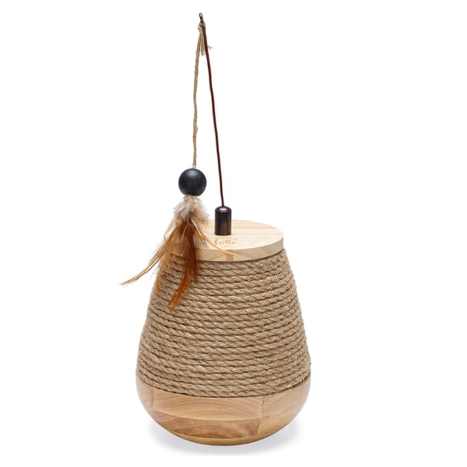 Designed by Lotte Tuimel Mae - Kattenspeelgoed - Hout - 15x15x18 cm