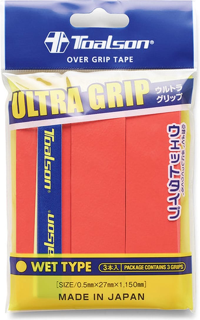 Toalson Ultra Overgrip 3 St. Neon Rood - Braces - rood