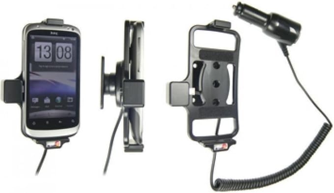 Brodit draaib. houder actief met laadkabel v. HTC Desire S