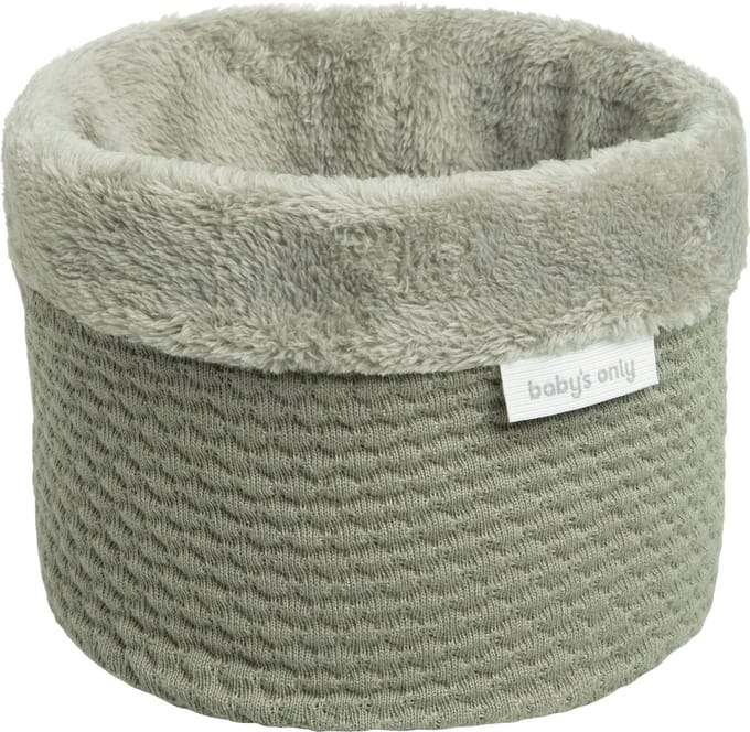 Baby's Only Gebreide commodemandje - Opbergmandje - Commode organizer - Babykamer accessoires Sky - Urban Green