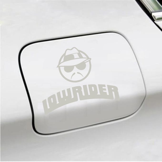 Bumpersticker - Low Rider - 12,5 X 15,6 - Zilver