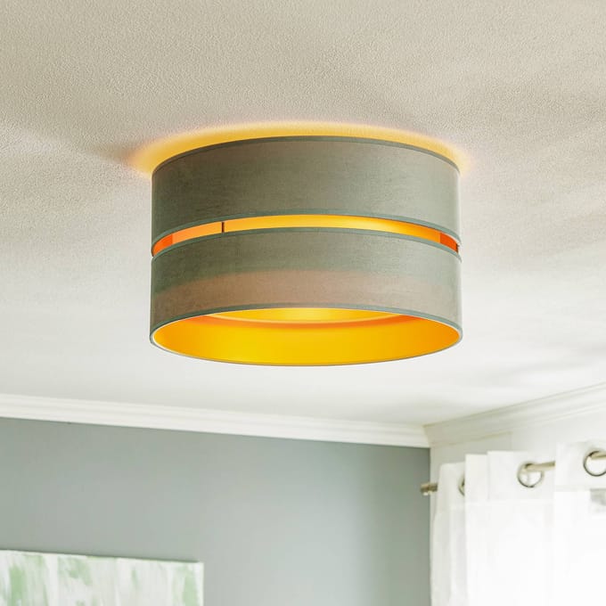 Duolla Plafondlamp Golden Duo Ø 40 cm mintgroen/goud