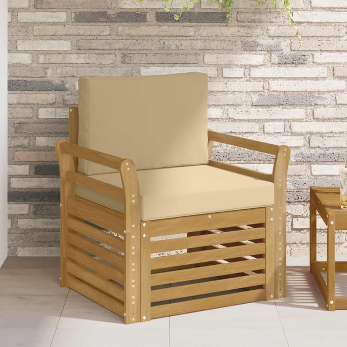 vidaXL - Buiten - bank - set - Polyester - Wit