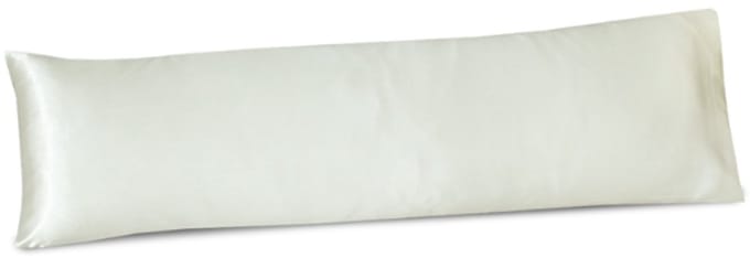 Beauty Silk - Satijnen Body Pillow Kussensloop - Creme - 40x145 cm - Glans Satijn
