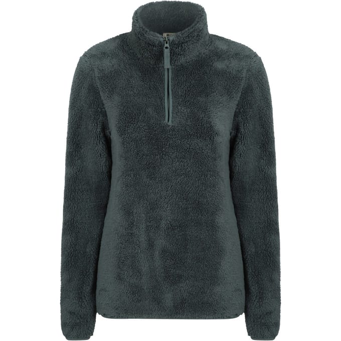 Mountain Warehouse Dames/Dames Teddy Fleece Quarter Zip Fleece Top (Groen)
