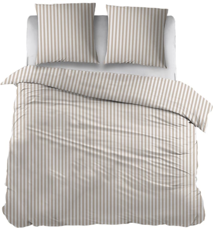 Snoozing Iris Dekbedovertrek - Extra breed - 260x200/220 cm - Beige